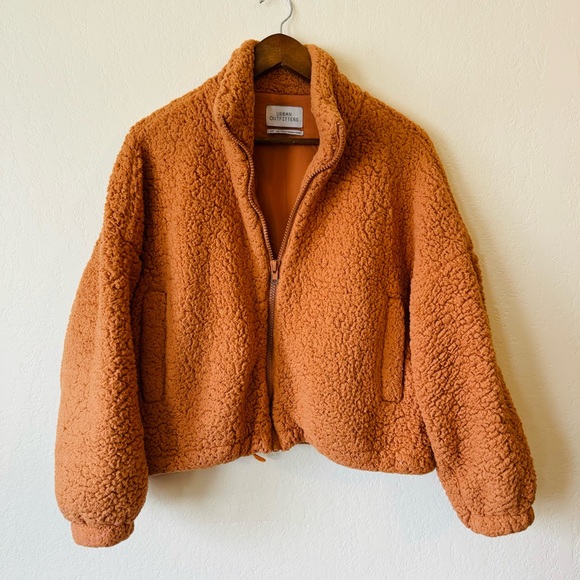 Urban Outfitters Jackets & Blazers - Urban Outfitters | burnt orange Sherpa oversized jacket